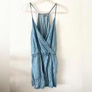 Topshop Moto Light Blue Romper